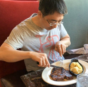 Chopsticks Marcosticks - eating a steak with knife and fork