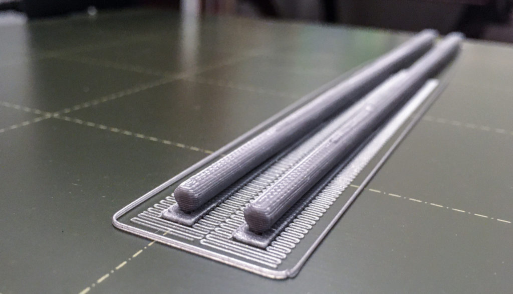 Chopsticks Marcosticks - print M02 - printing plain chopsticks on the Prusa MK3S at 0.3mm draft mode with 20% infill, with brim and support material