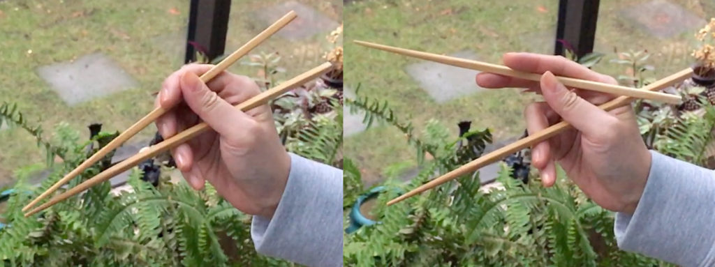 Chopsticks Marcosticks - Weak Standard Grip - User 4 - Snapping at the air, IMG_7472
