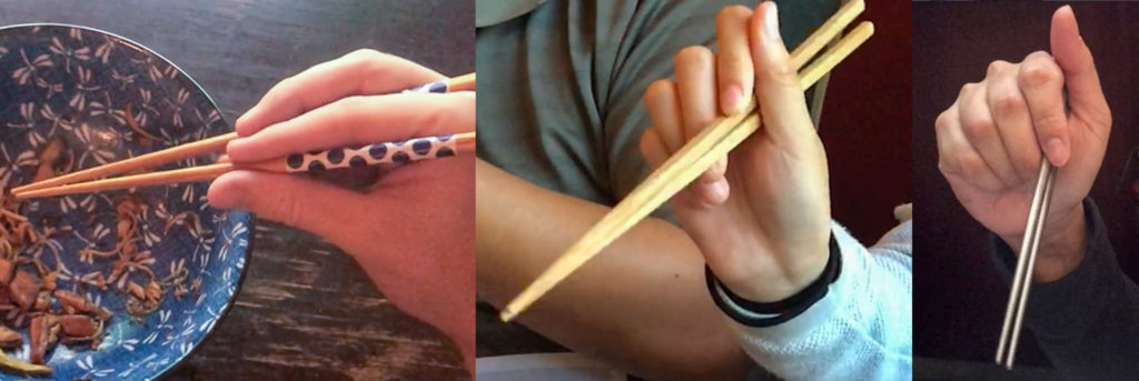 Chopsticks Marcosticks - Beetle Mandibles Grip - u/luqpul - compared to Scissorhand and Dangling Stick - closed posture - DASH_1080_FRD