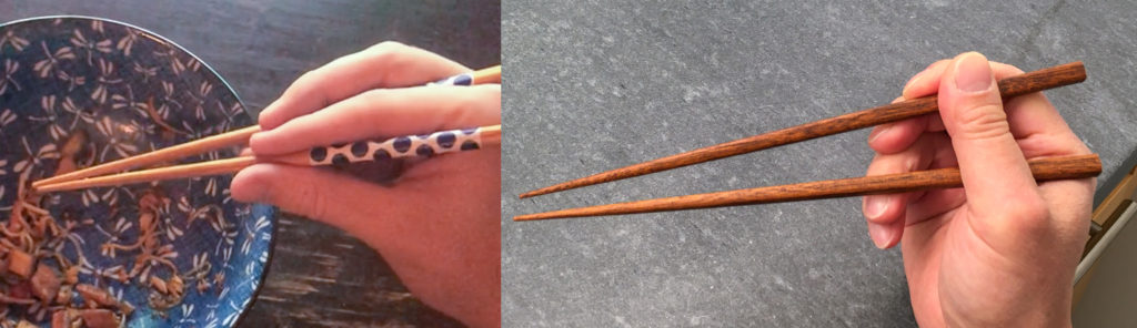 Chopsticks Marcosticks - Beetle Mandibles Grip - u/luqpul -compared to Standard Grip - closed posture -DASH_1080_FRD