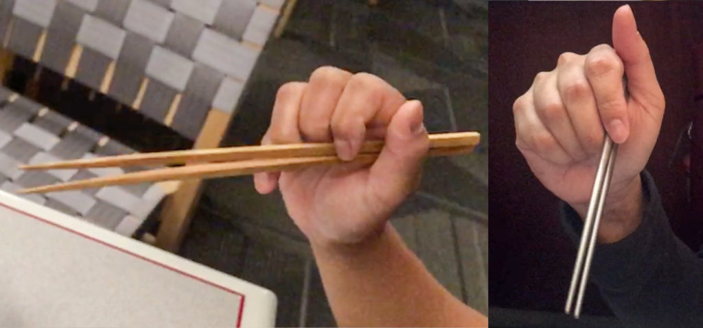 Chopsticks Marcosticks - User 10-Muppet Grip vs Dangling Stick-Closed posture-IMG_3397_IMG_8415_FRD