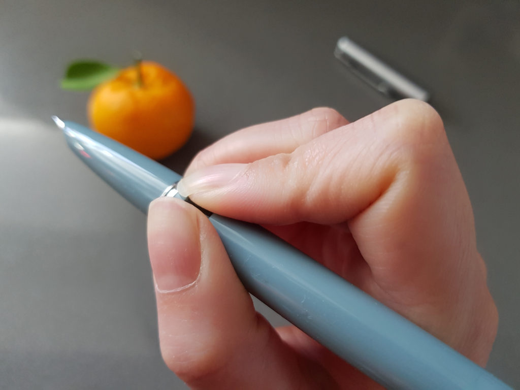 Marcosticks - Pen n chopsticks - Standard Grip - user19 - matching pen grip - flattened index finger - upper rear view-lesserweevils_154155-scaled