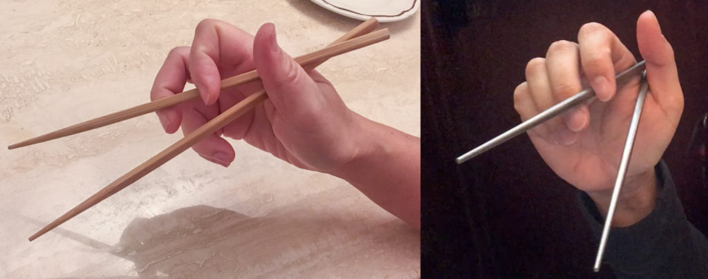 Marcosticks - Dangling Stick - User18 - Comparison to User 8 - Crossed vs not - Open posture - IMG_8506_IMG_8415 - chopsticks