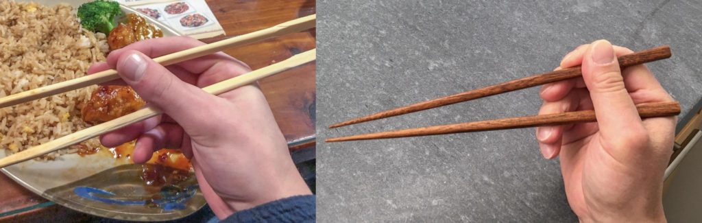Chopsticks Marcosticks - reddit u/Kkaiden2 - Pulp-first Grip vs Standard Grip - 0gzluzqgkw121 2018-12-02. Used with permission.