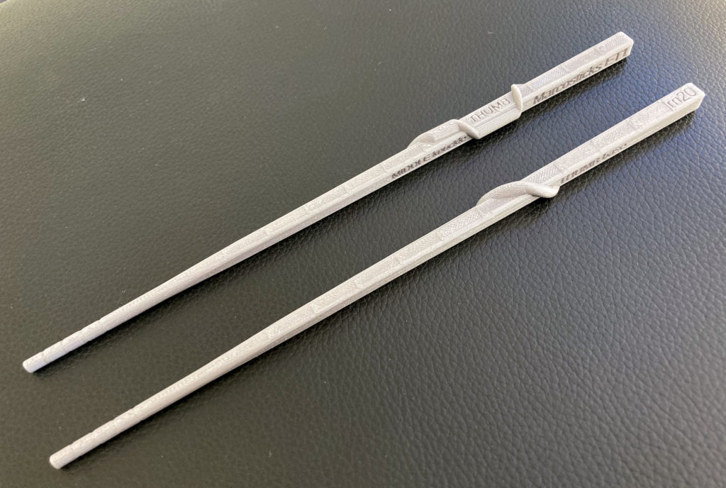Model E Ergonomic Marcosticks printed in PLA at 0.20mm layers