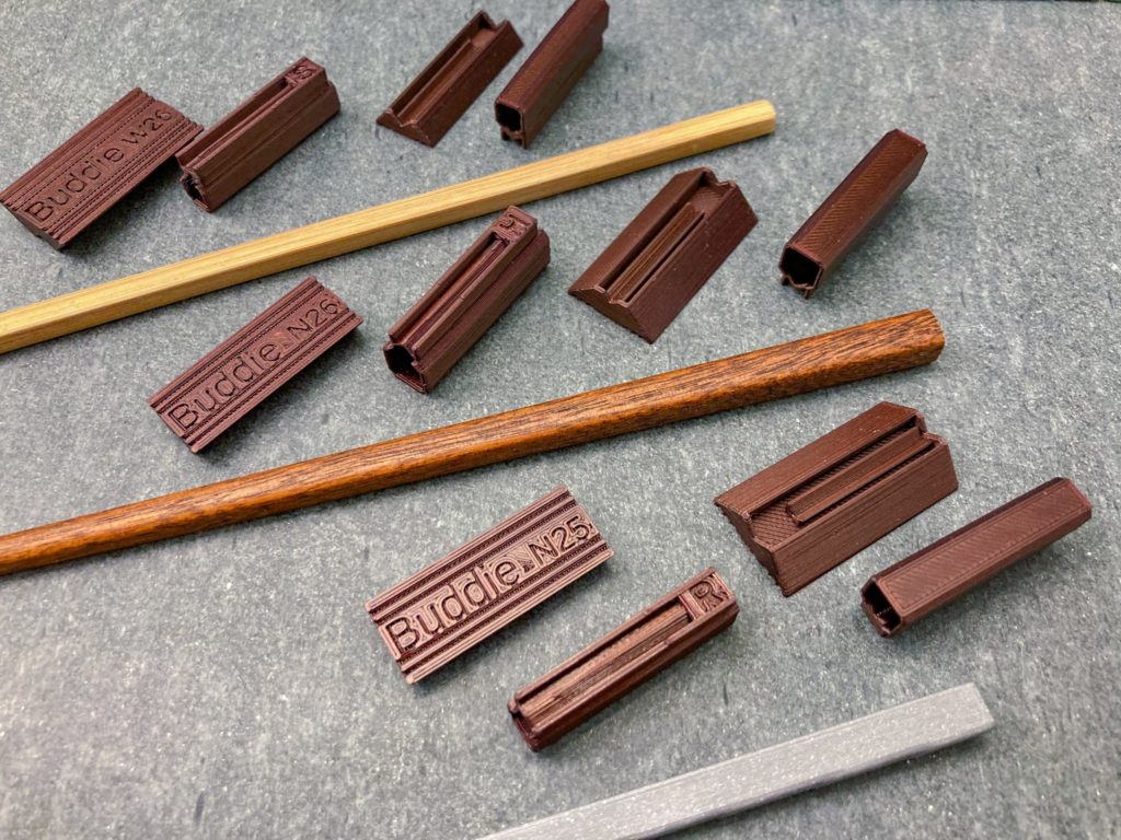 model B2 Chopstick Buddies - FDM - Mystic Brown - Different sizes on different chopsticks