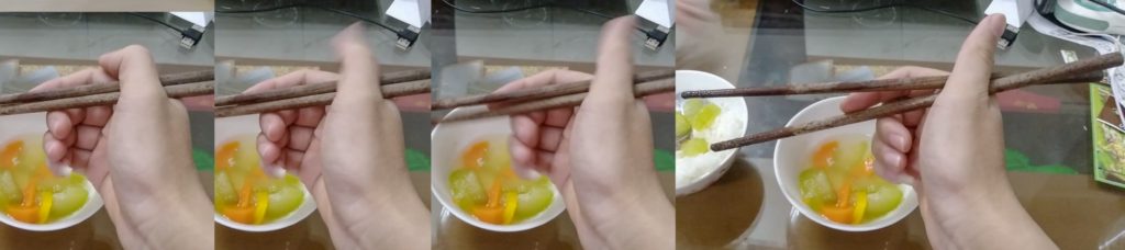 Marcosticks - User55 - Lateral Thumb Wrestler - Extending chopsticks apart - DASH-1080 - chopstick grip