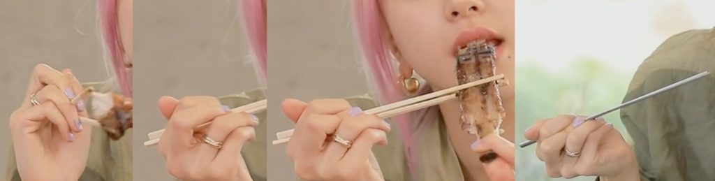 Marcosticks - Chaeyoung - Hook n Clamp - Specimen Sequence - Pos2 Pos3 Pos4 Pos5 - TWICE YesNoEp2 - sect2 00-15 d - 00-16 e f - Ep3 - Trim 02-25 a - chopstick grip