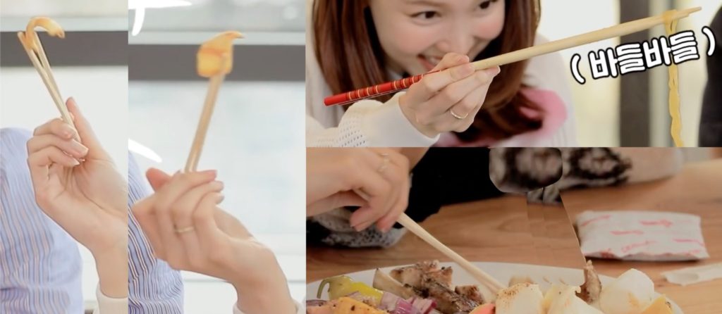 Marcosticks - Nayeon - Scissorhand - abutting posture from various angles - TWICE YesNoEp2-sect1 01-07 i-01-09 f-03-07 b-01-24 a